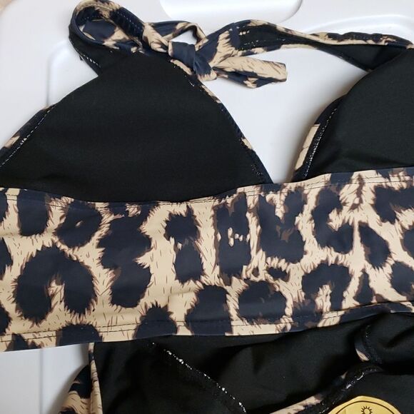Animal Print Two Piece Swimsuit New without tag sz XL 18-20 - Picture 7 of 8